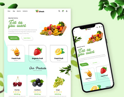 Fresh Fruits E-Commerce Store Layout