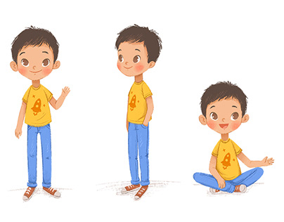 Character design for English schoolbook
