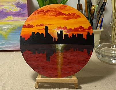 Hand-painted acrylic paintings