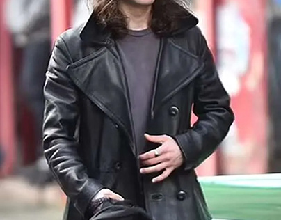 Rory Culkin 5lbs of Pressure Black Leather Coat