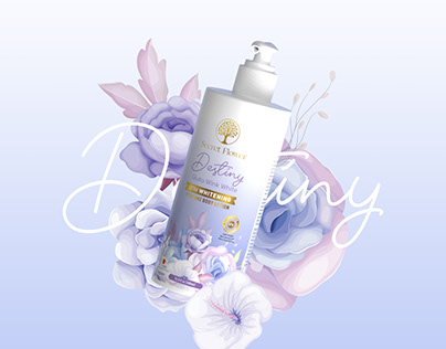 Label designs for Secret Flower Perfume Body Lotion.