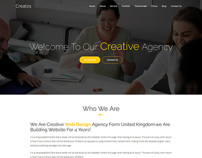 Creatos - One Page Parallax MultiPurpose Template
