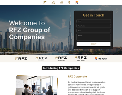 RFZ Group of Companies Landing Page