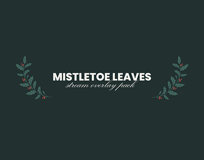 Free Mistletoe Leaves Christmas Stream Overlay