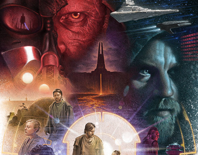 'Obi-Wan Kenobi' Illustrated Poster
