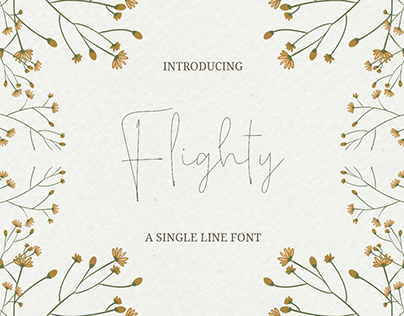 Flighty Single Line Font