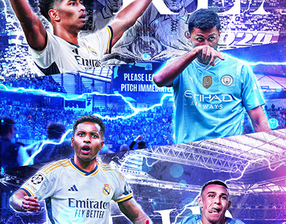 Football poster design, Real Madrid Vs Manchester City