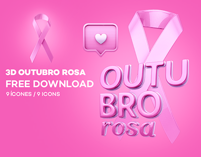 3D Outubro Rosa - Free Download