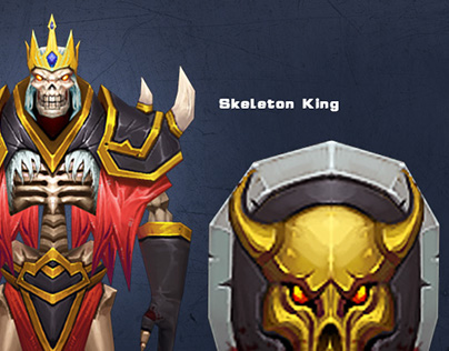Skeleton King 3d character design