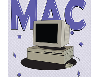 Macintosh II 1987: A Simple Cartoon Artwork Animation
