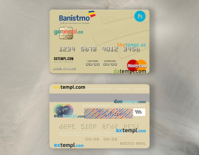 Panama Banco Banistmo mastercard, in PSD format