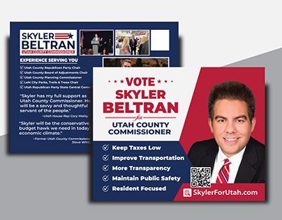 Political election campaign postcard miller design