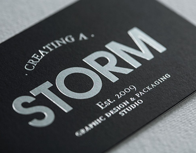 CREATING A STORM BUSINESS CARDS