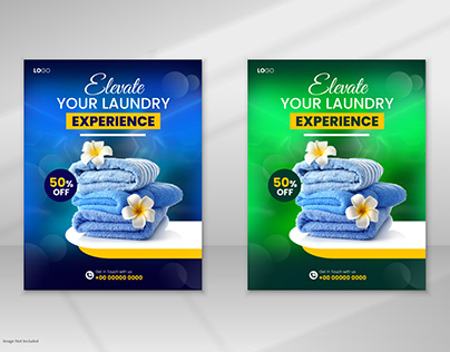 Laundry Wash & Fold Services Poster Design