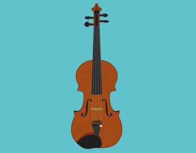 A quiet violin made in Adobe Illustrator