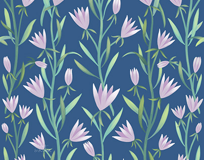 Floral Tranquility Surface Pattern