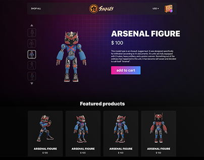 Toy Collectible Web Design UI Ecommerce Store