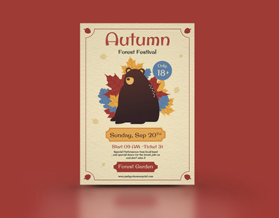 Autumn Festival Poster Design Template