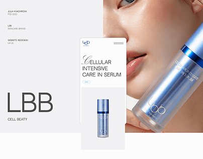 LBB Skincare Cosmetics – Webdesign Concept