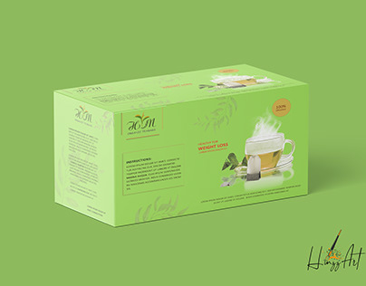 Trendy teabags package box design