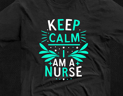 Project thumbnail - Keep Calm i am a nurse Typography t-shirt Design
