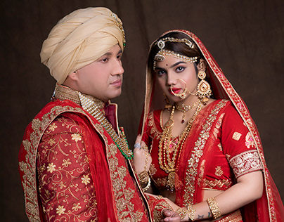 Instagram model Yash Suneja and Mayuri bridal shoot