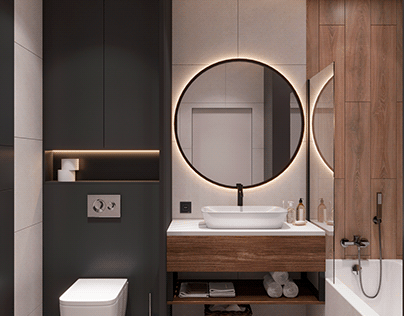 Bathroom from the 73m apartment project.