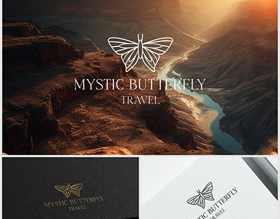 Mystic Butterfly Travel Logo