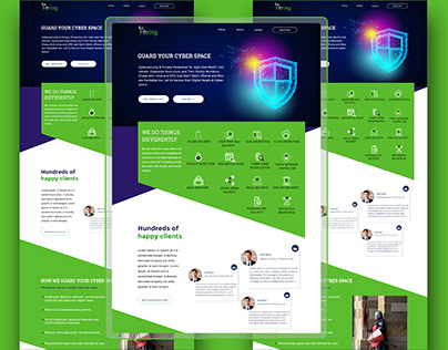 Personal Cybersecurity Service Landing Page Design