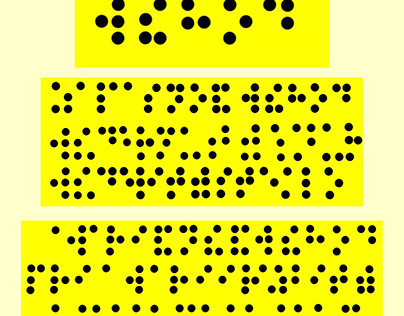 Наклейки для слепых и слабовидящих со шрифтом Брайля