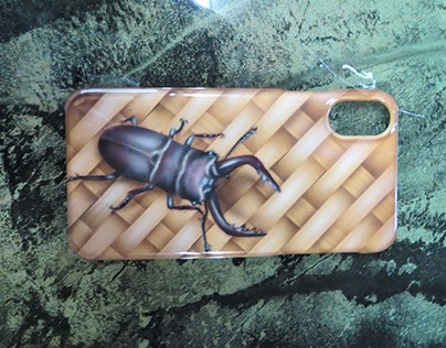 i phone cover painting (stag beetle)