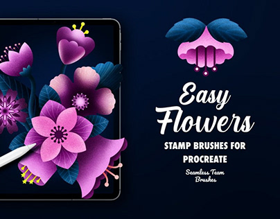 Procreate Flower Stamp Brushes By: Seamless Team