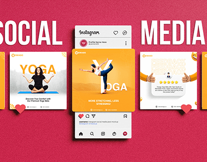 Project thumbnail - Grid design for social media posts about yoga
