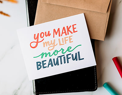 Project thumbnail - Hand Lettered Greeting Cards