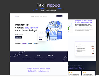 Tax Web Site Landing Page Design
