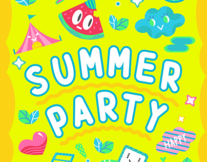 Summer Party illustration design