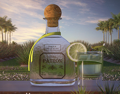 Tequila Silver Patron - 3D Scene