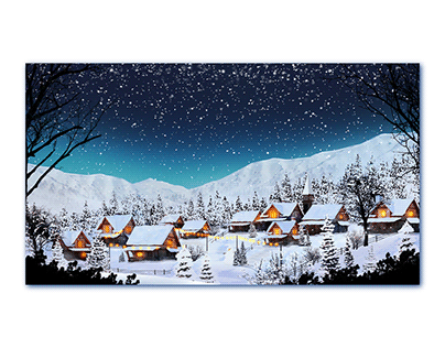 Background Painting Project for Christmas event