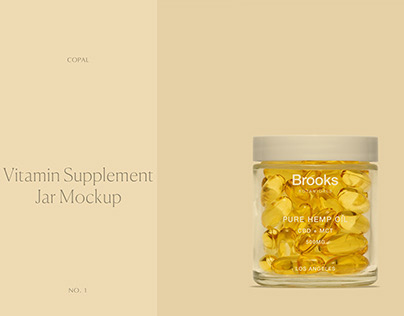 Vitamin Supplement Jar Mockup No. 1