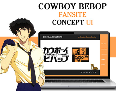 Cowboy Bebop Fansite Concept UI