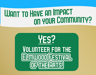 "Elmwood Art fest" - Call for Volunteer Poster