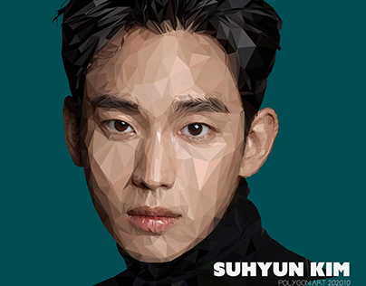 Polygon Art - Kim Soo Hyun, Fan Art