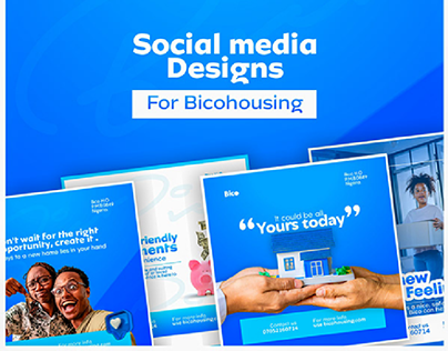 social media designs for Bico housing.