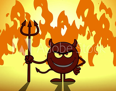 Devil Emoji Character in Adobe Animate