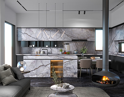 Modern livingroom - kitchen
