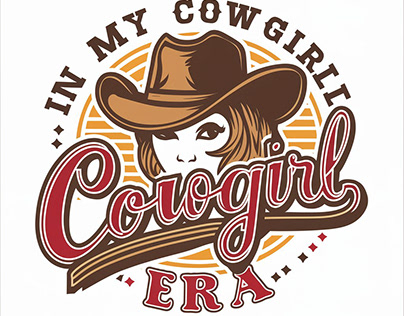Western Cowgirl T-Shirt Design