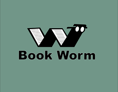 Book Worm logo for online book shop