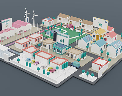 Low-Poly City | 3D Isometric