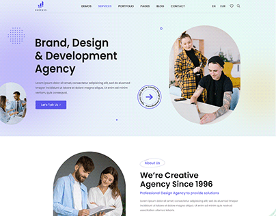 Brand Design & Development Agency Website Landing Page
