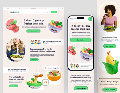 Nutrition Food Product landing page design